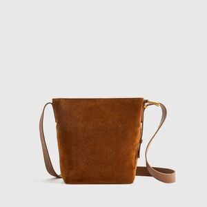 Quince Italian Suede Bucket Crossbody Bag in Whiskey BRAND NEW PERFECT BAG NO DB